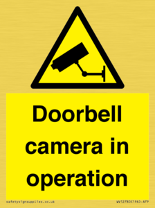 Doorbell camera in operation